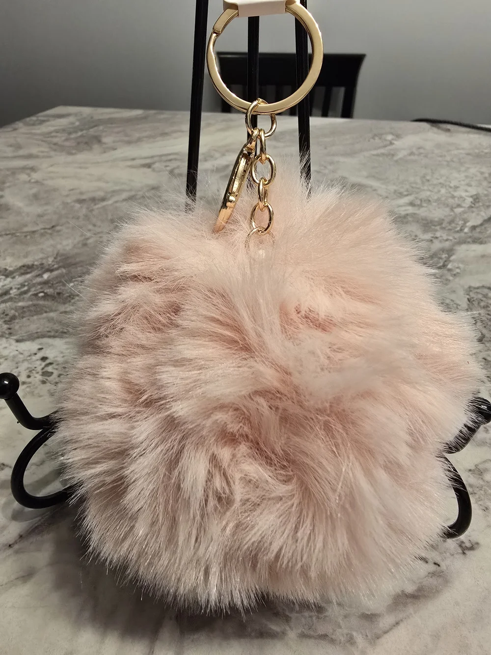Faux Fur Pom Keychain - Choice Of 1